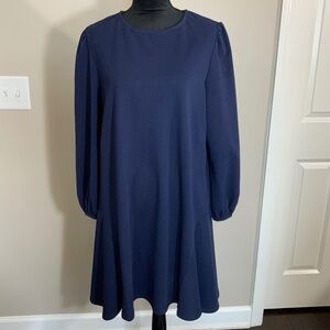 Tash + Sophie Women’s Blue Long Sleeve Dress – Size XL – Made in USA (C115)